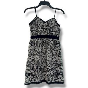 Women's Medium Y2k Babydoll Tank Top Zebra‎ Print 2000s Party Girl Paris Hilton
